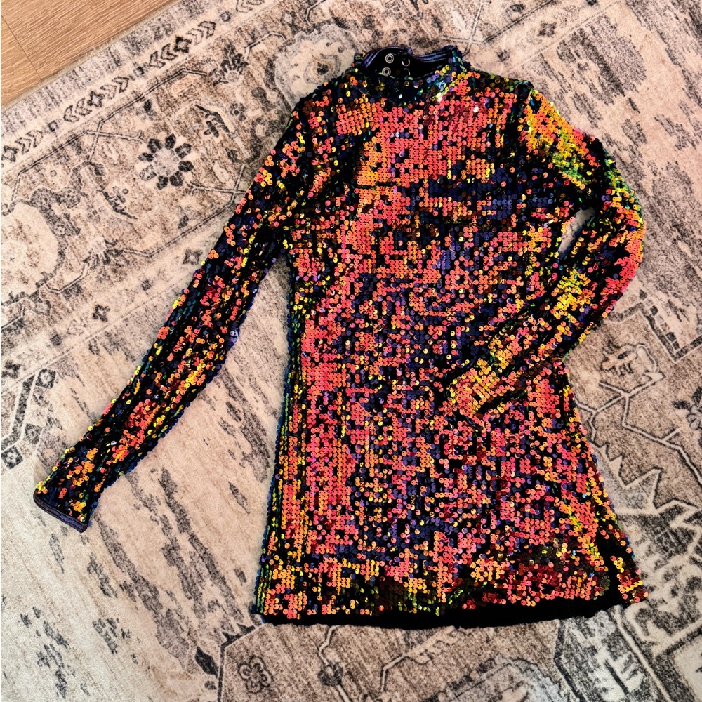 Multicolor Sequin Dress